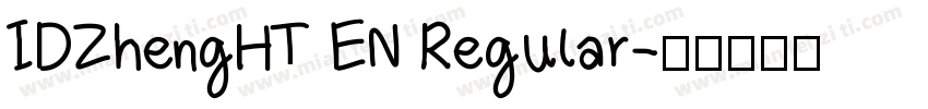 IDZhengHT EN Regular字体转换